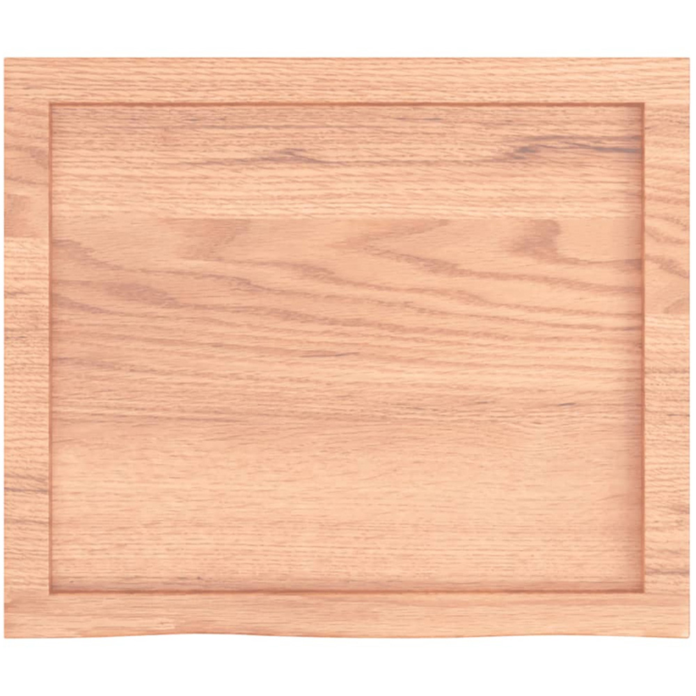 vidaXL 60cm Light Brown Treated Solid Oak Wood Floating Wall Shelf Image 4