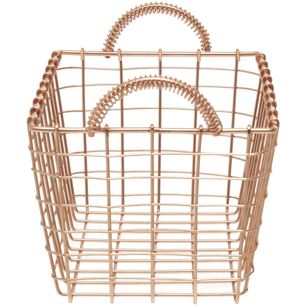 Premier Housewares Vertex Copper Finish Rectangular Basket Image 3