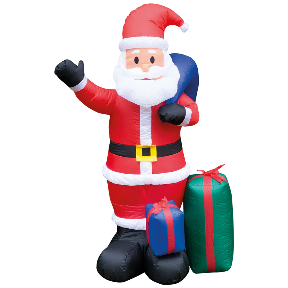 St Helens LED Multicolour Inflatable Santa Claus with Presents 5ft Image 2
