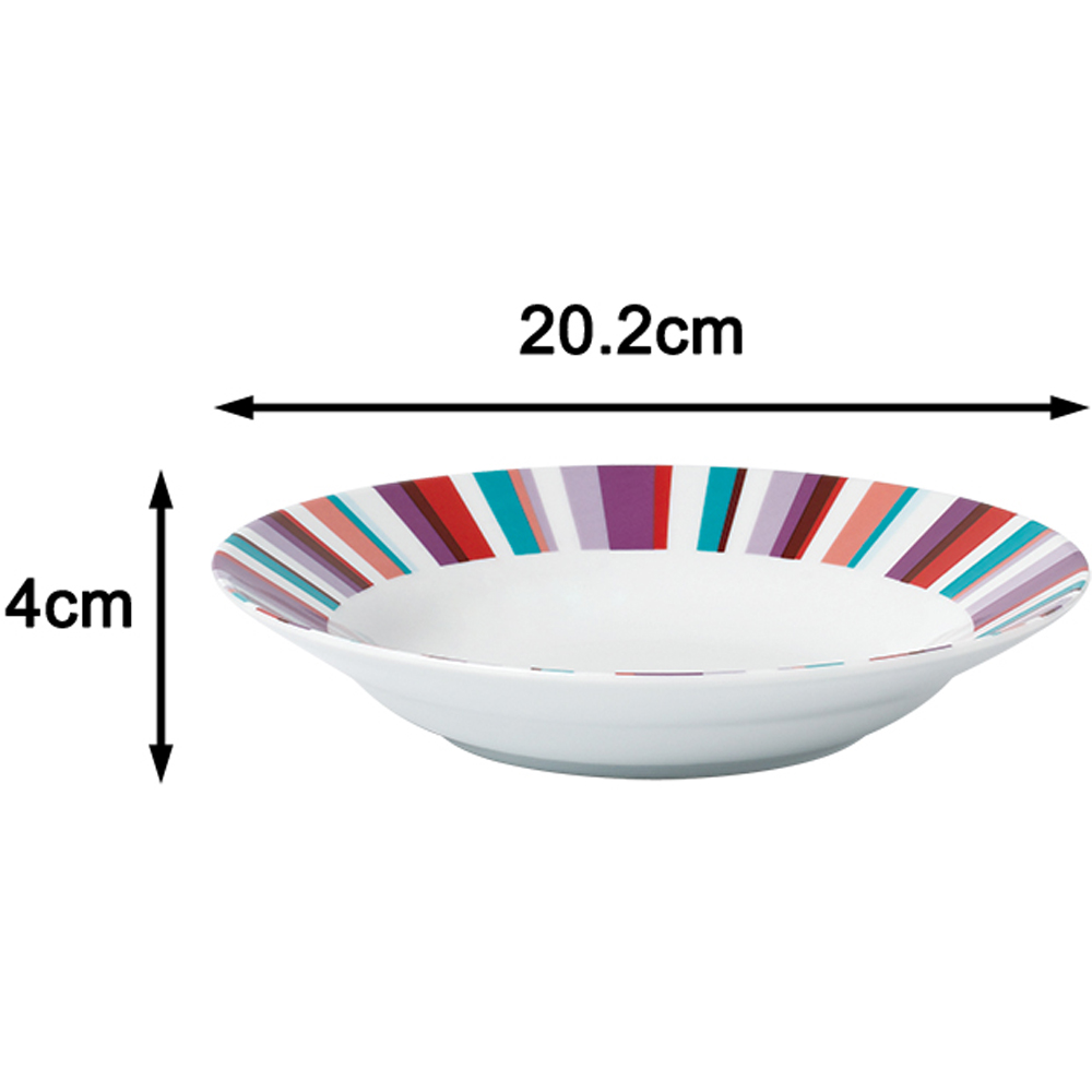 Waterside Mix and Match Stripe Multicolour 24 Piece Dinner Set Image 7