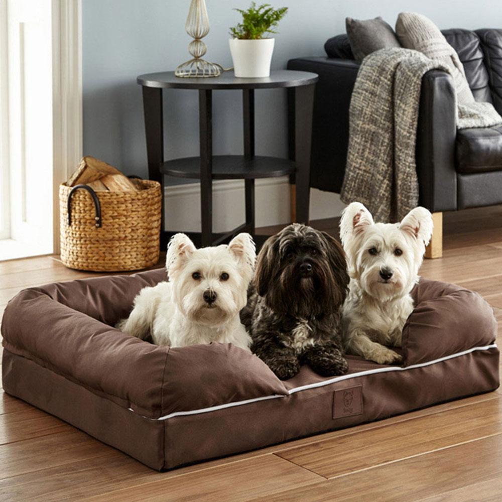 Bunty Large Brown Cosy Couch Pet Mattress Bed