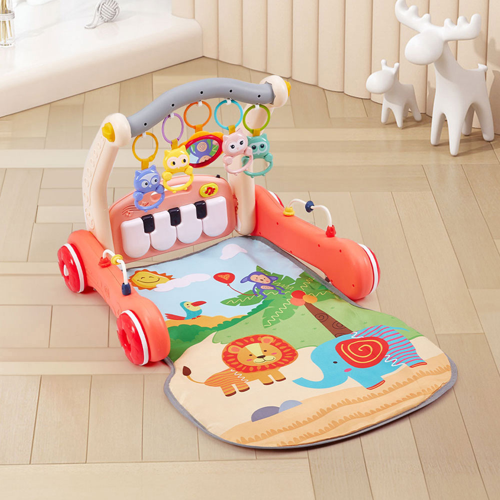 H&O Direct 2-in-1 Baby Play Mat with Walker and Piano Image 4