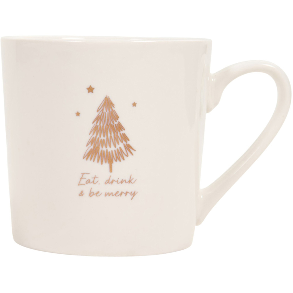 Pack of 4 Gold Spruce Mugs White Image 3