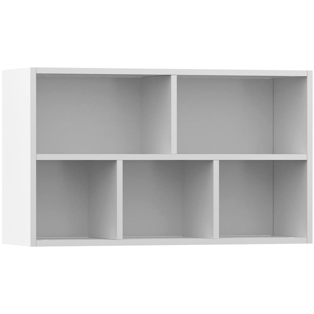 vidaXL 5 Shelf White Wooden Bookcase Image 7