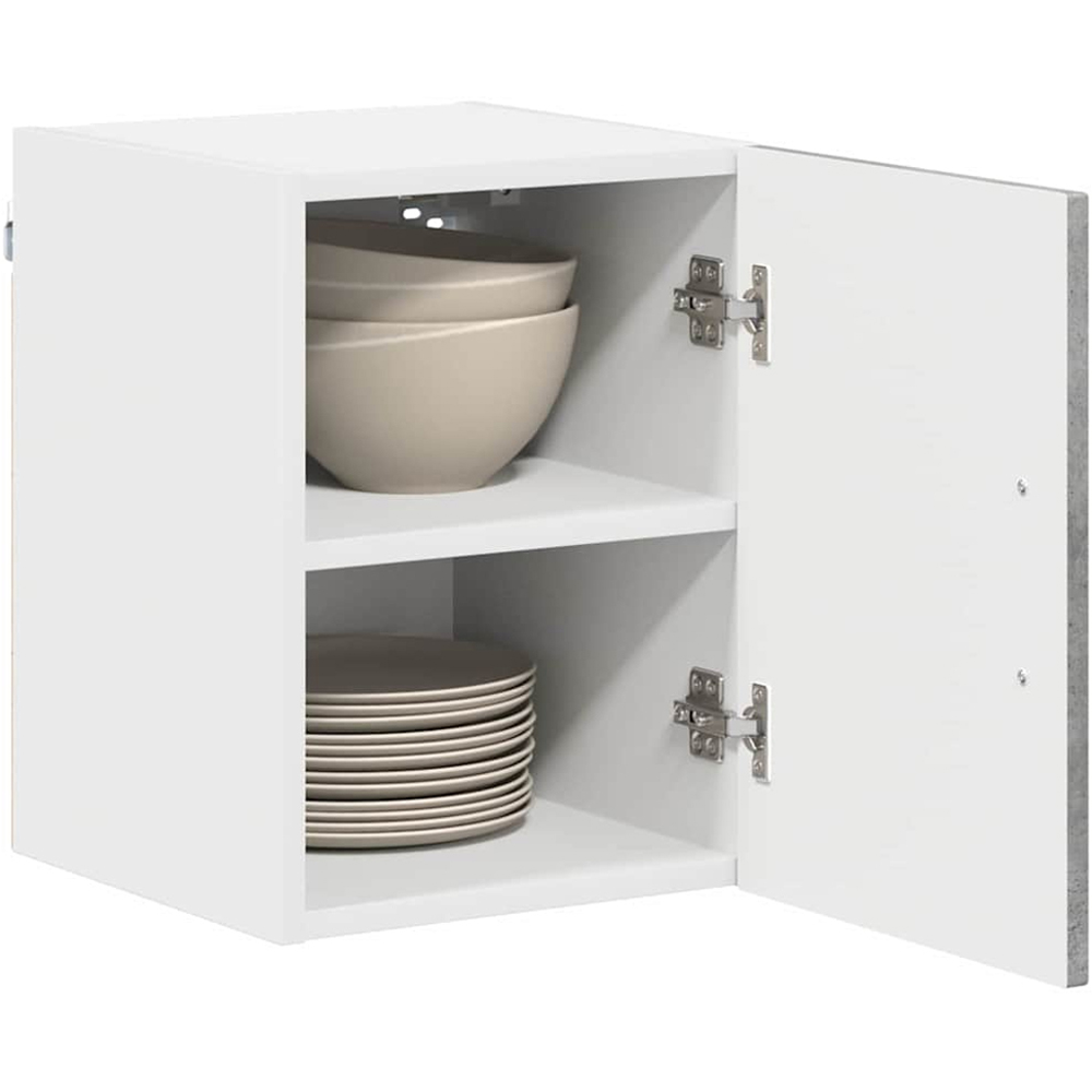 vidaXL Kalmar Single Door Concrete Grey Wall Mounted Kitchen Cabinet Set of 2 Image 3