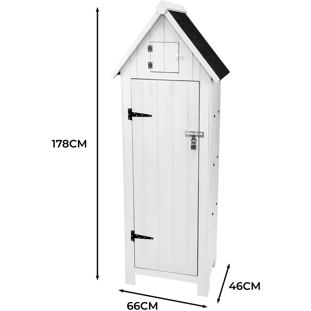 Monster Shop White Wooden Garden Shed Image 3
