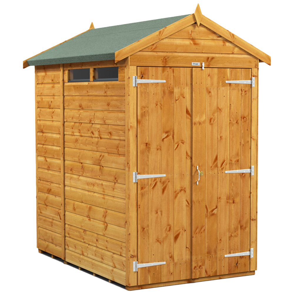 Power Sheds 6 x 4ft Double Door Apex Security Shed Image 1