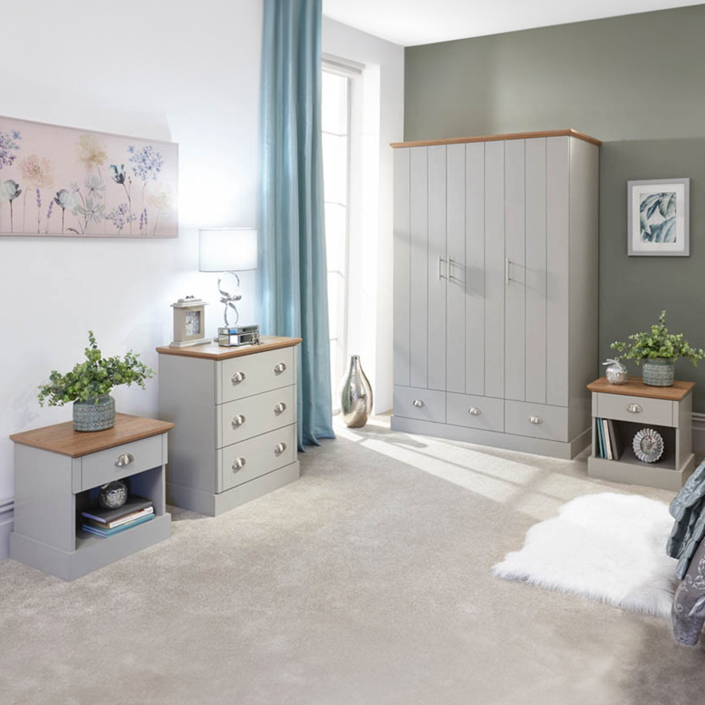 GFW Kendal Grey 4 Piece Bedroom Furniture Set Image 1
