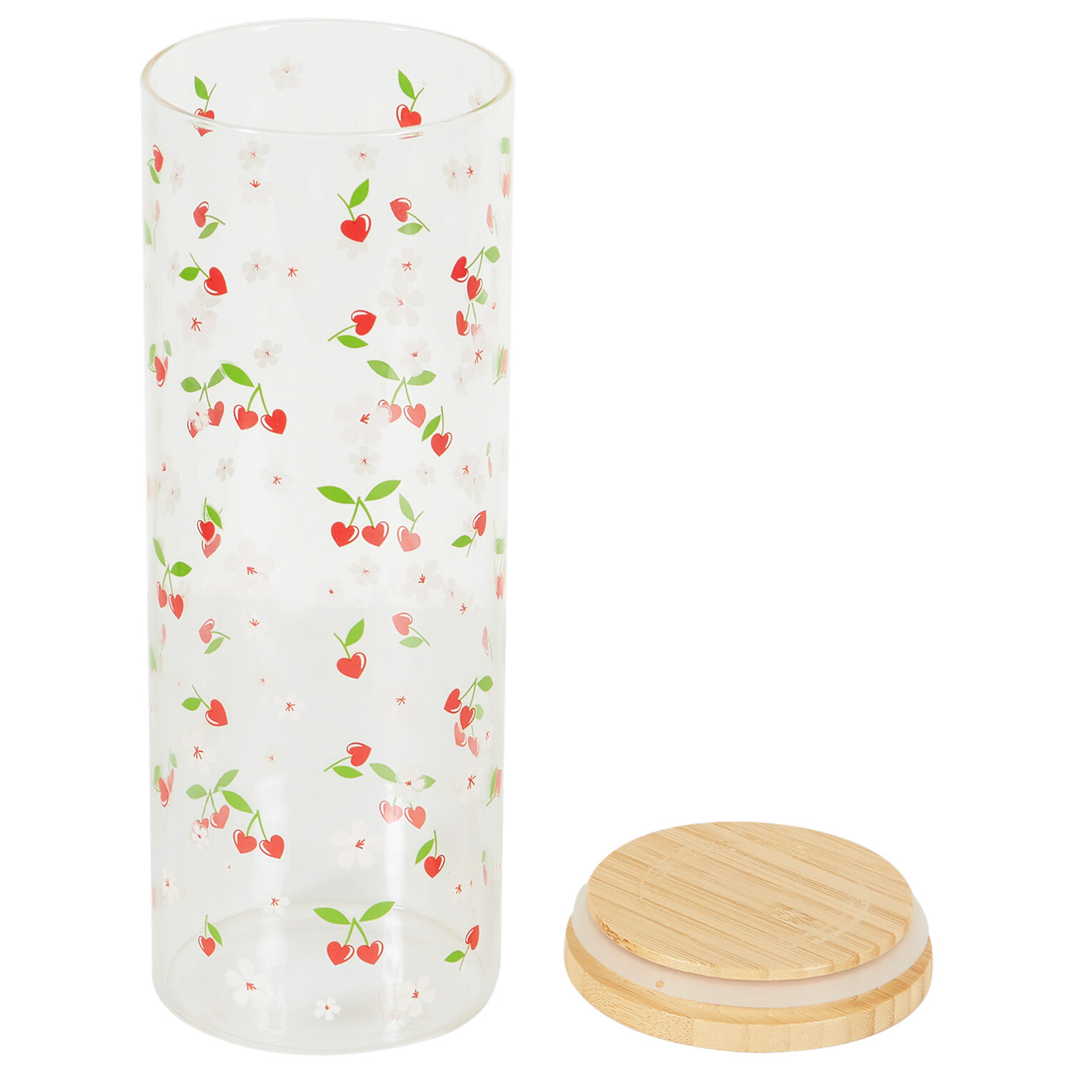 Mon Cheri Glass Jar with Bamboo Lid - Multicolour / 25.2cm Image 3