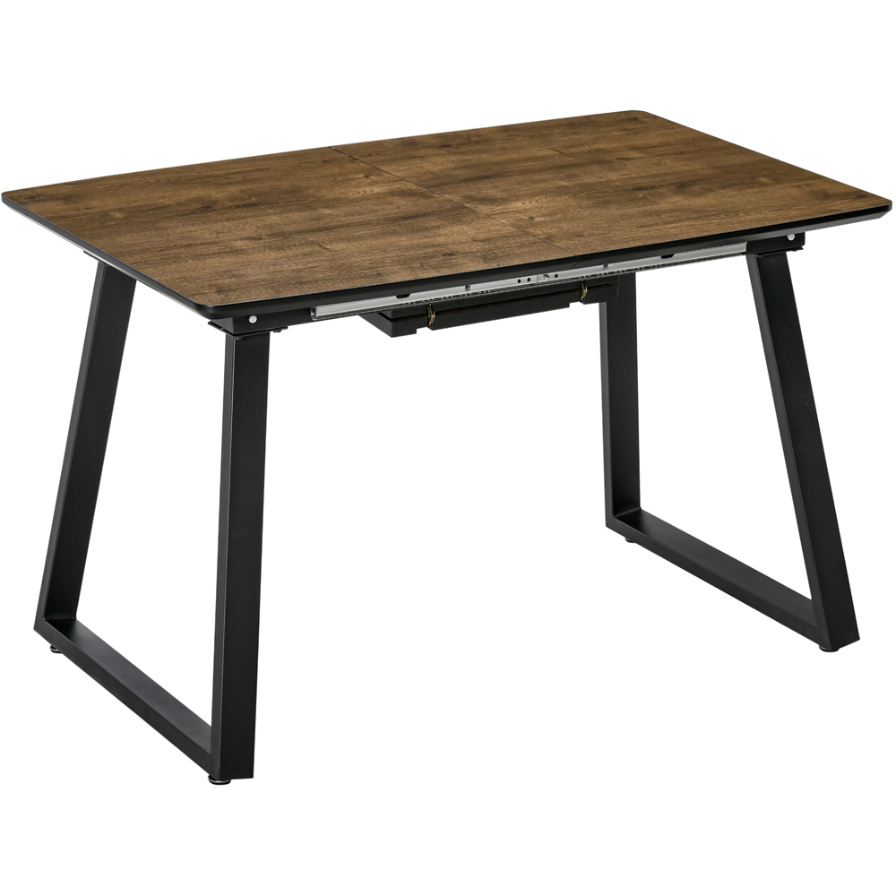 Portland 6 Seater Extendable Dining Table Brown Image 2