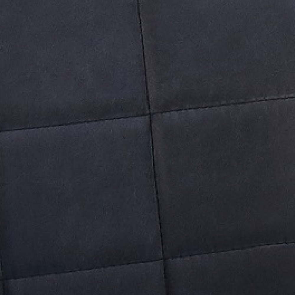 Adrian Set of 2 Black Suede Faux Leather Dining Chairs Image 6