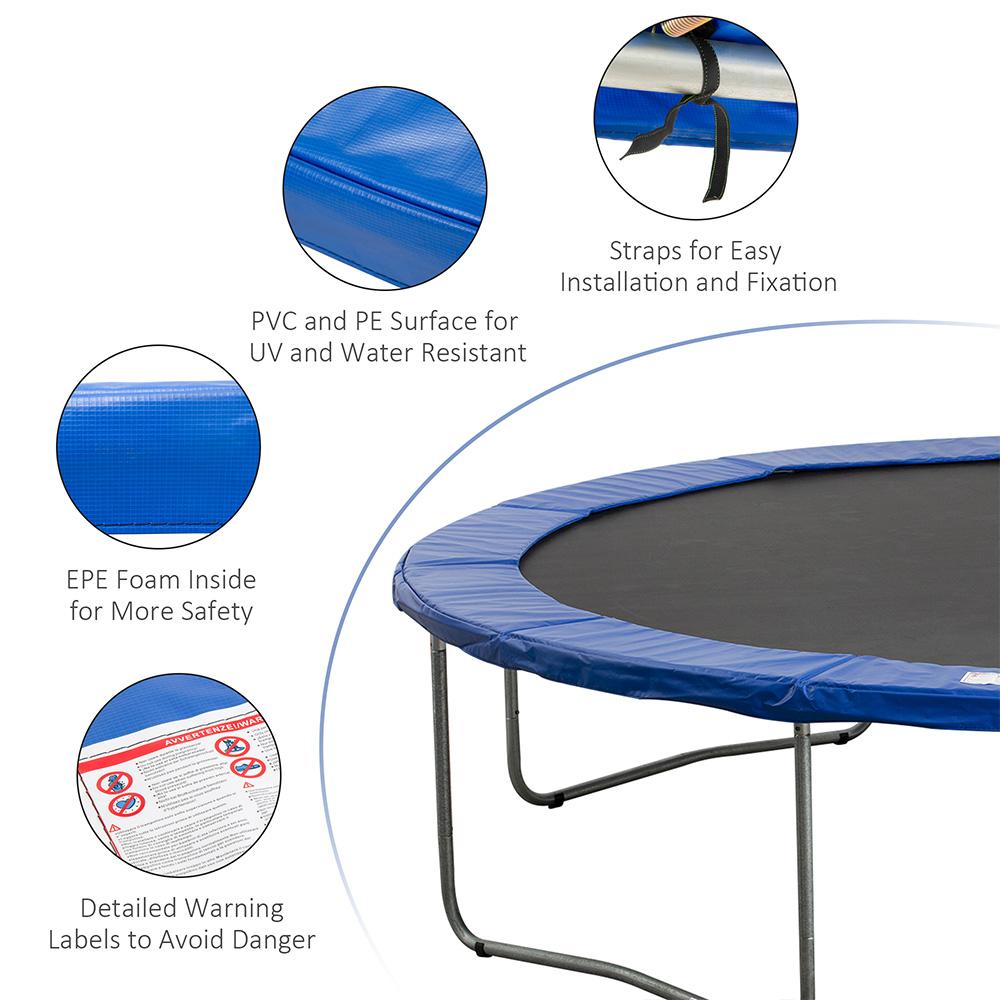 HOMCOM 13ft Blue Trampoline Surround Safety Replacement Foam Pad Image 4