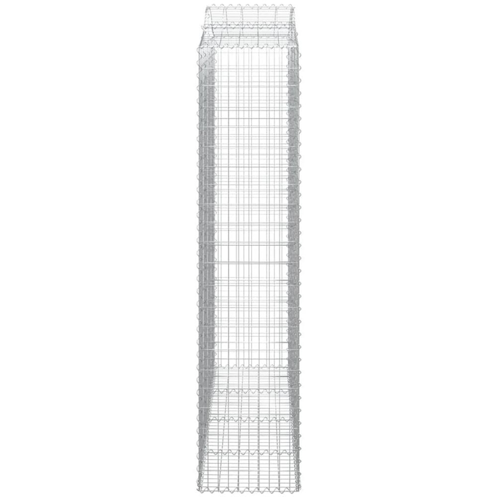 vidaXL Silver Galvanised Iron Arched Gabion Basket 200 x 50 x 220/240cm 4 Pack Image 3