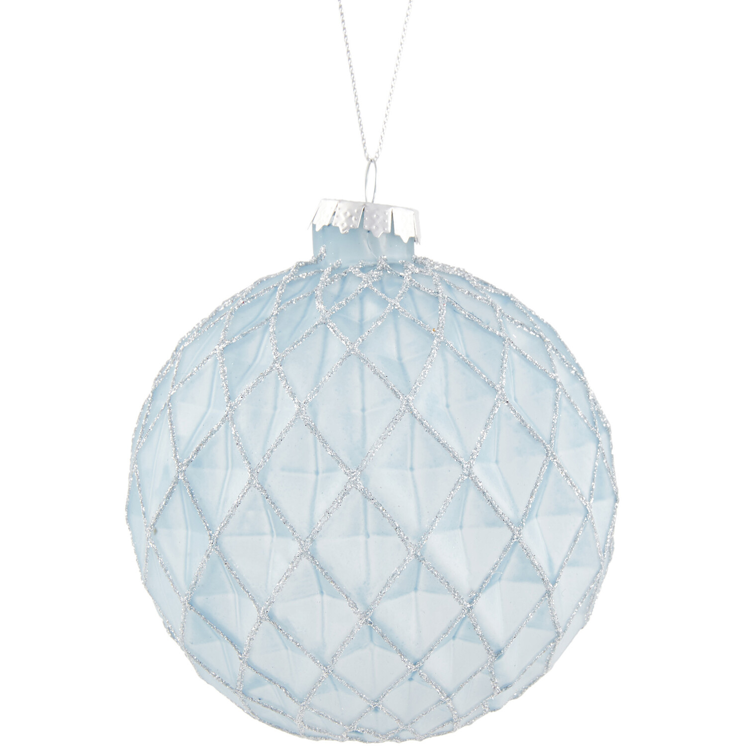 Ridged Glitter Bauble Image 1