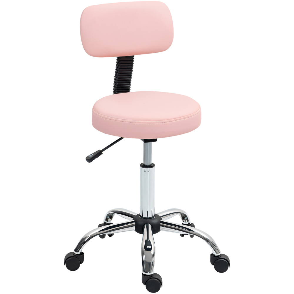 Portland Pink Faux Leather Swivel Salon Chair Image 2