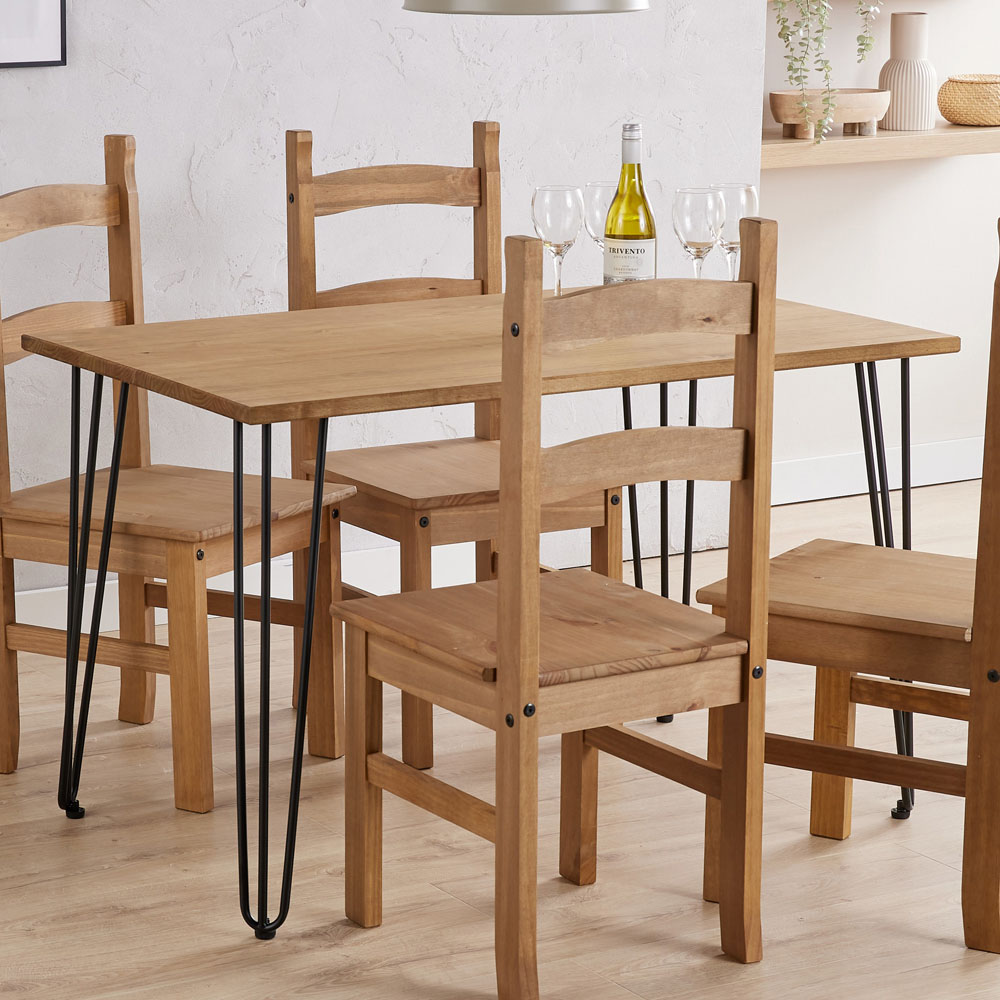 Core Products Augusta Pine Rectangular Dining Table Image 3