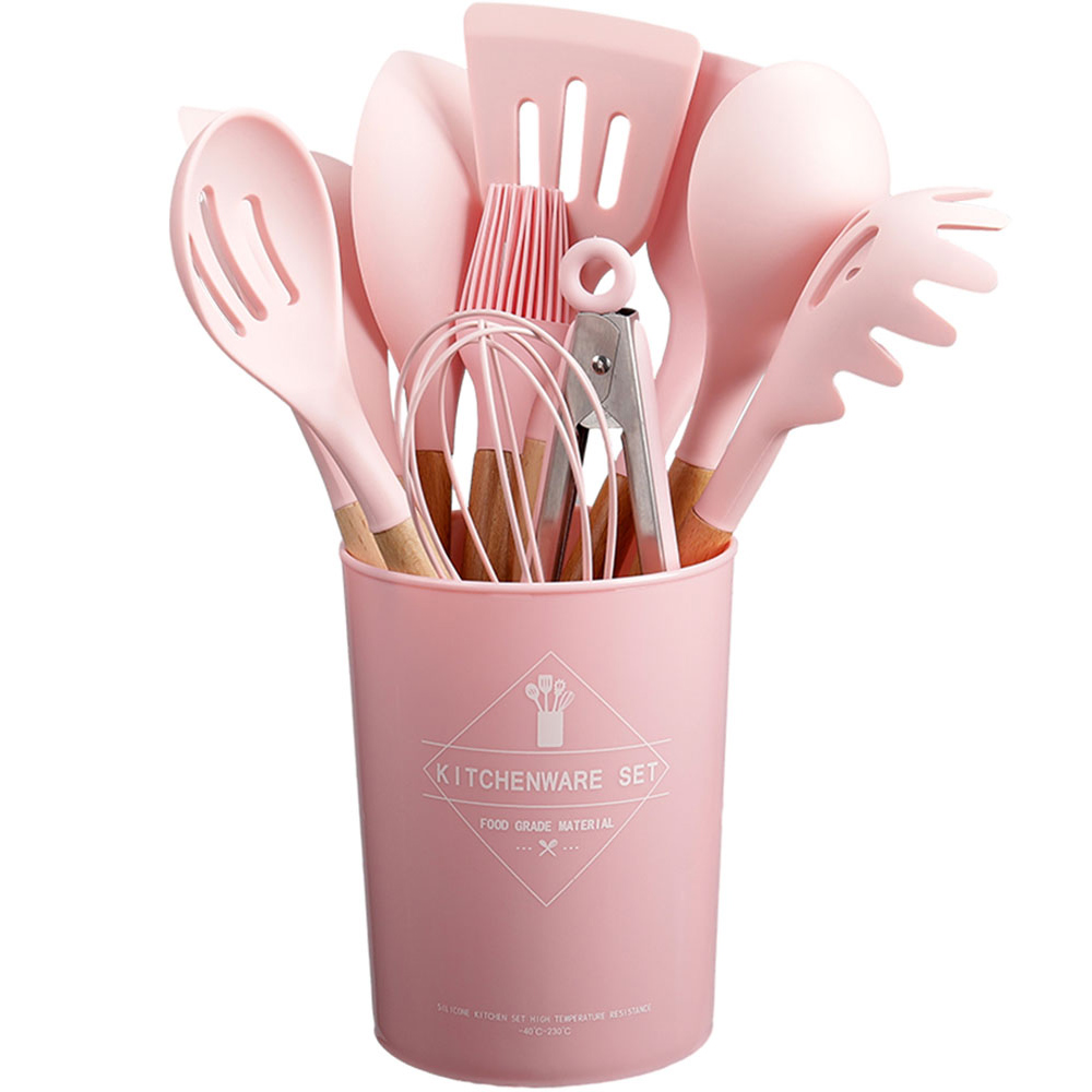 Living and Home 11 Piece Silicone Kitchen Utensil Set Image 1