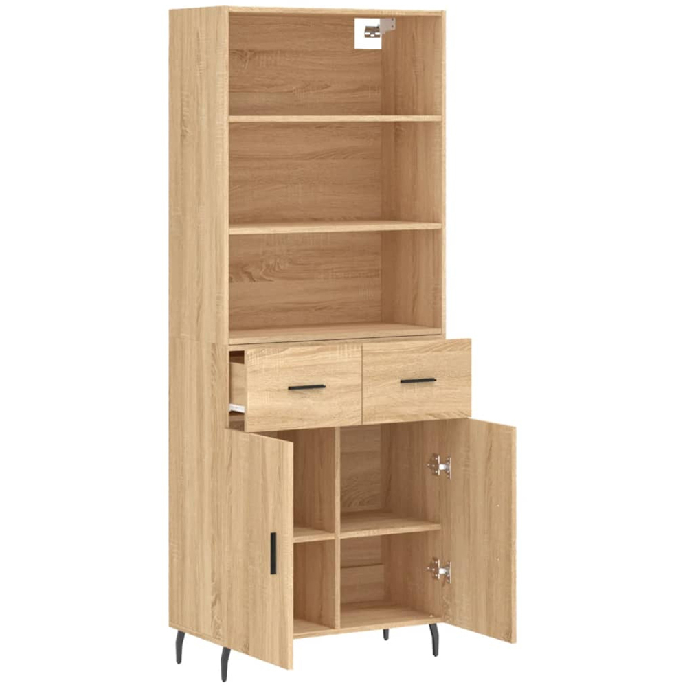 vidaXL 2 Door 2 Drawer Sonoma Oak Highboard Image 4