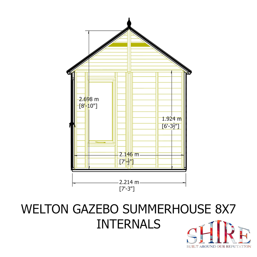 Shire GB Welton 8 x 7ft Summerhouse Image 8