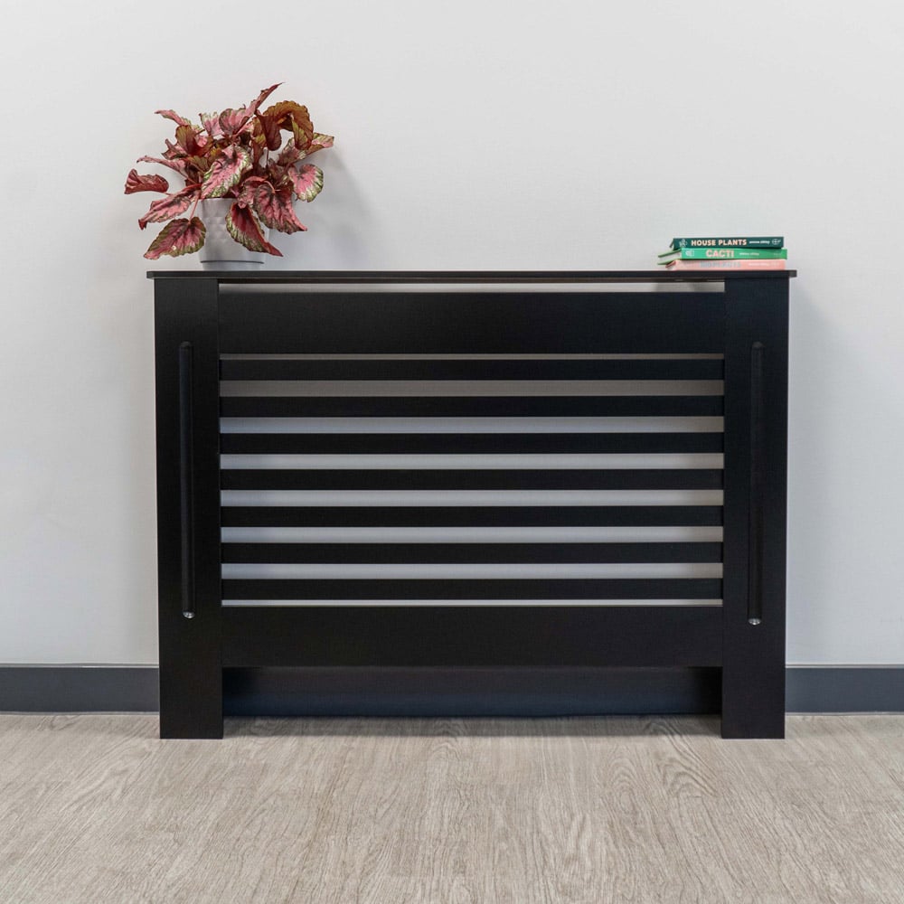 Jack Stonehouse Matt Black Horizontal Line Radiator Cover Medium Image 7