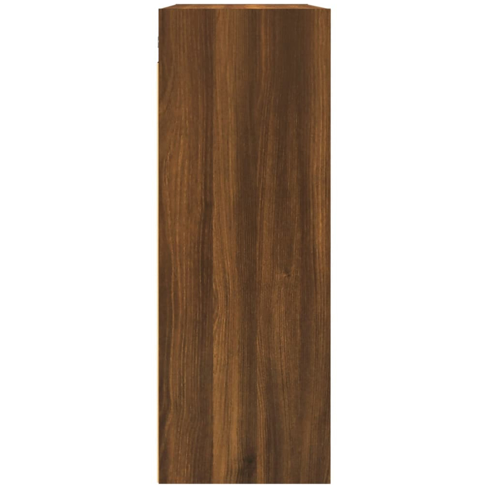 vidaXL 3 Shelf Brown Oak Hanging Wall Cabinet Image 5