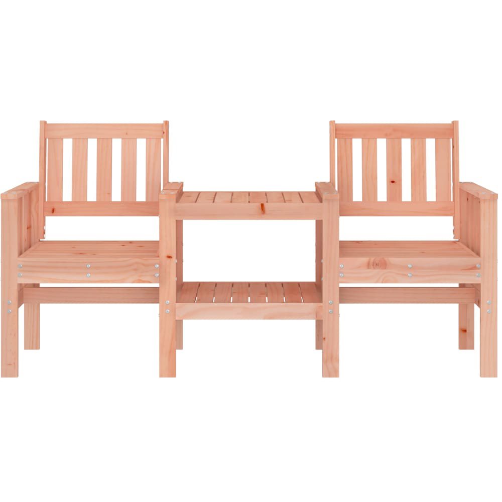 vidaXL 2 Seater Natural Solid Douglas Wood Slatted Garden Companion Seat Image 3