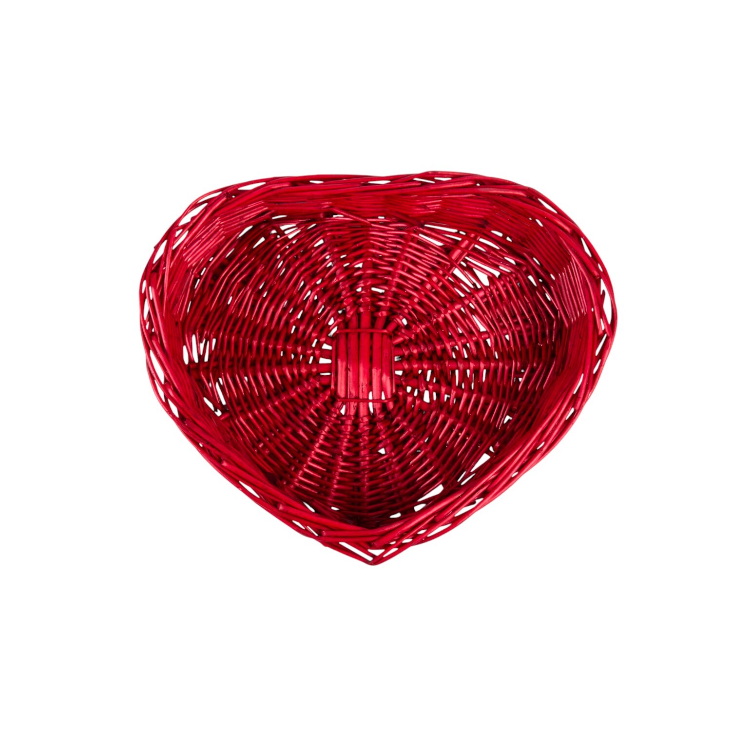 Wicker Heart Hamper Red Image 3