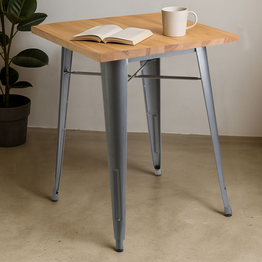 Premier Housewares Silver Powder Coated Finish Aldgate Side Table Image 1