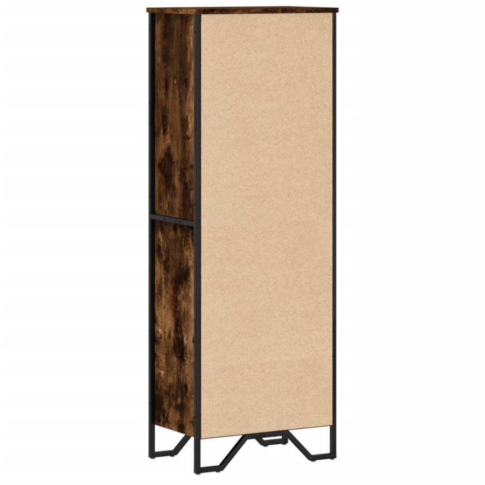 vidaXL 4 Shelf Smoked Oak Bookcase Image 5