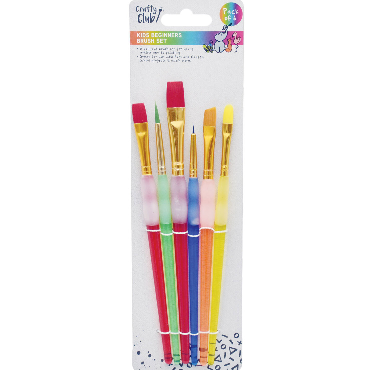 Crafty Club Kids Beginners Paint Brush 6 Pack Image
