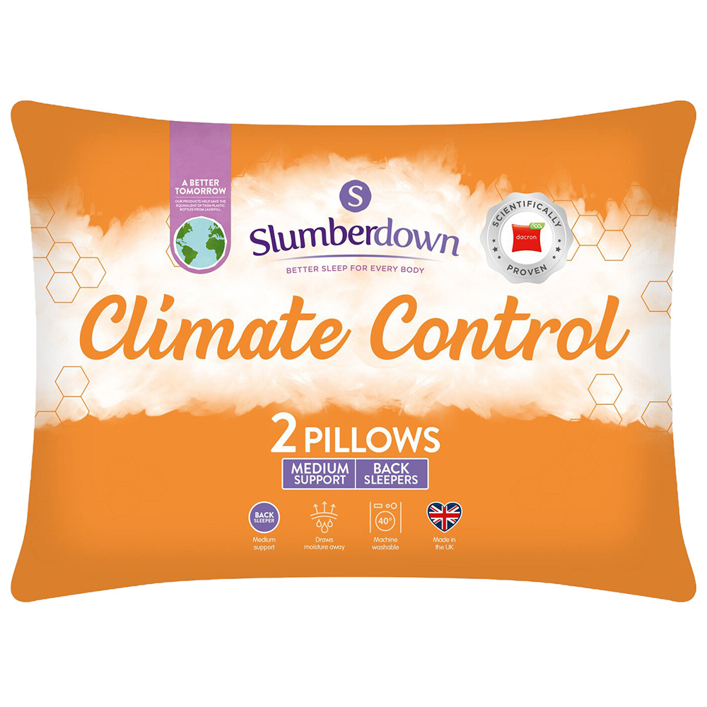 Slumberdown Climate Control Pillows - White Image