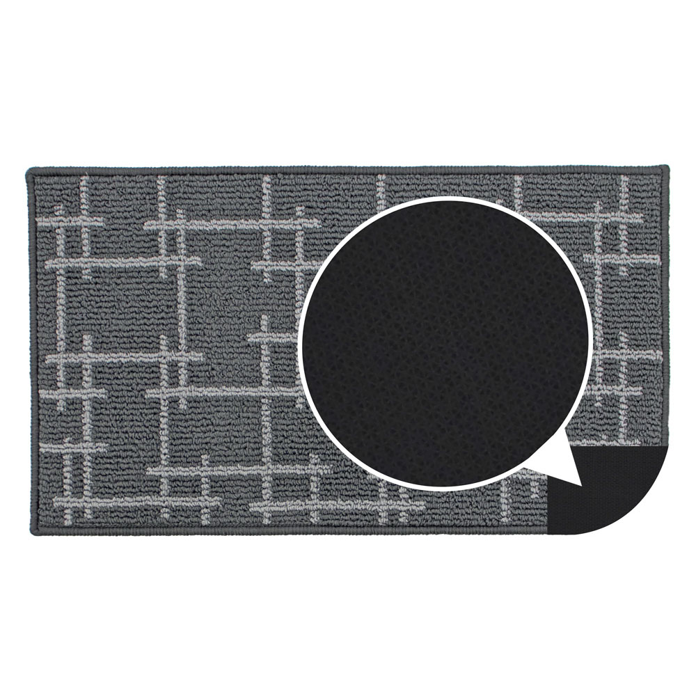 JVL Vector Grey Indoor Machine Washable Doormat 40 x 70cm Image 7