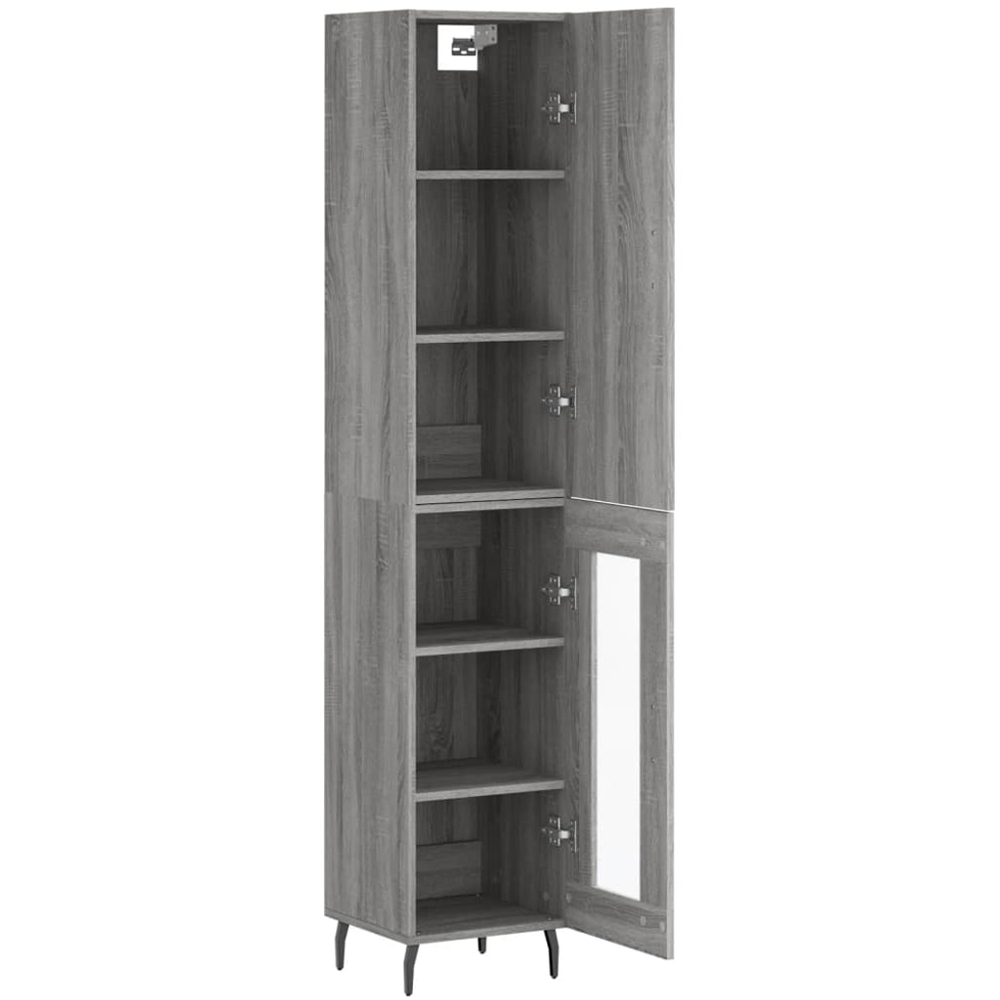vidaXL 2 Door Grey Sonoma Highboard Image 4