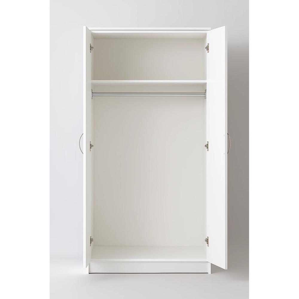 TJ'S Venice 2 Door White Wardrobe Image 3