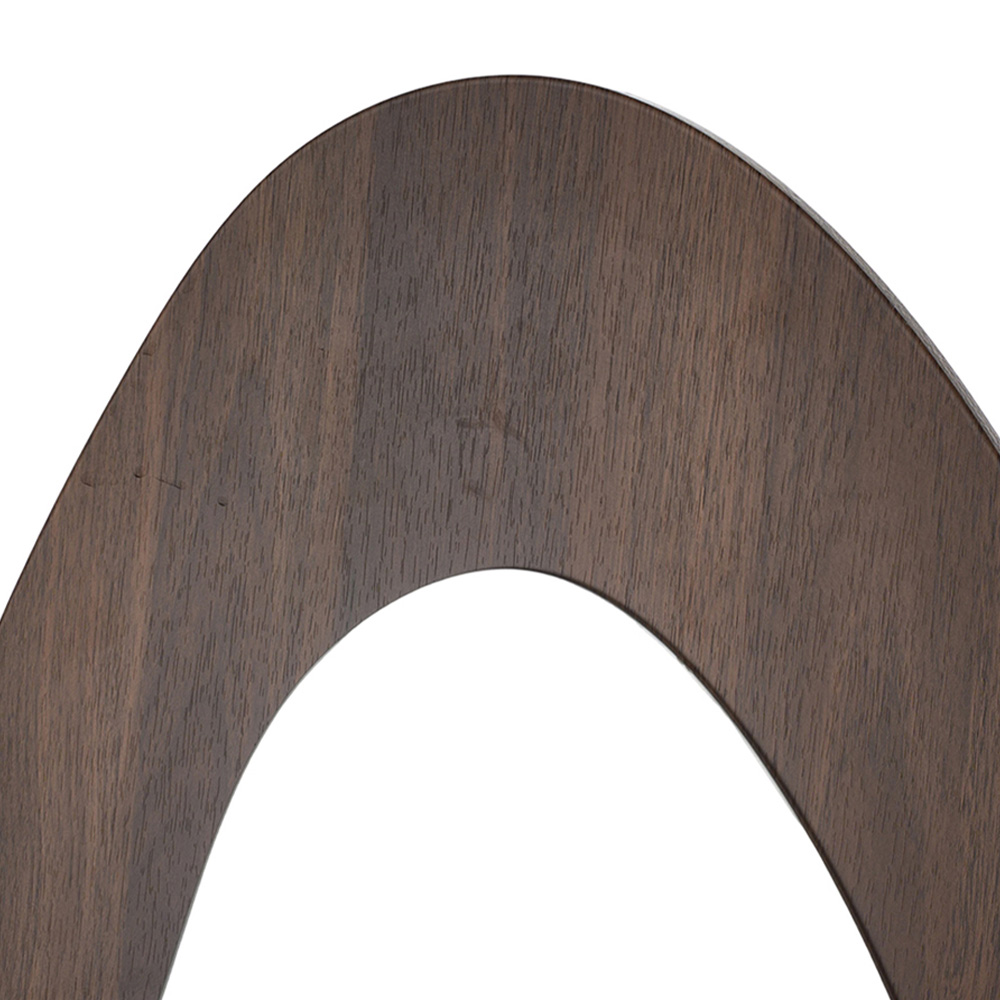 Living and Home Walnut Irregular Leaning Base Full Length Mirror with Tempered Glass 160 x 60cm Image 7