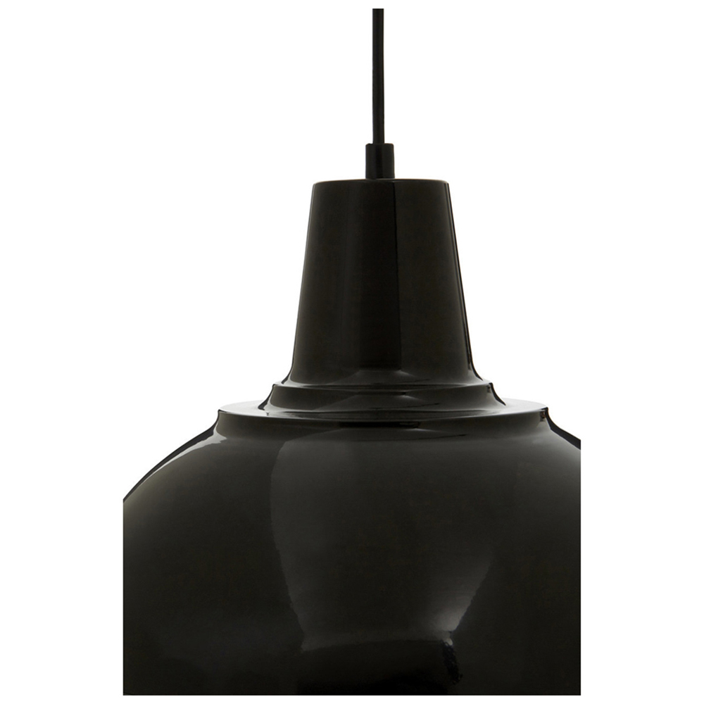 Premier Housewares Black Metal Pendant Light Image 4
