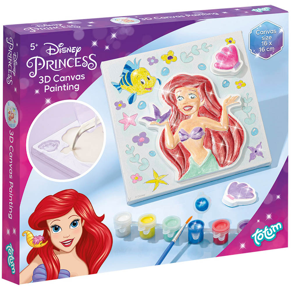 Disney Princess Ariel 3D Canvas Painting Set Image 1