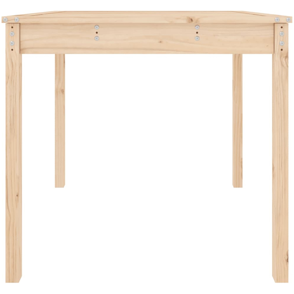 vidaXL 2 Seater Solid Pine Wood Garden Dining Table Natural Image 4