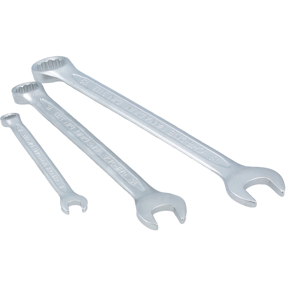 Laser 12 Piece 8-19mm Stamped Matt Finish Bi-Hex Metric Combination Spanner Set Image 4