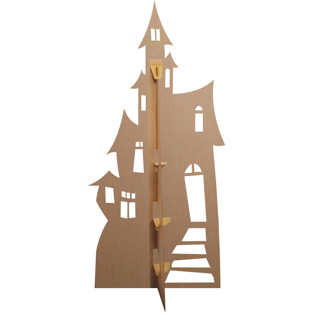 Star Cutouts Large Haunted House Silhouette Cardboard Cutout 5.5ft Image 4