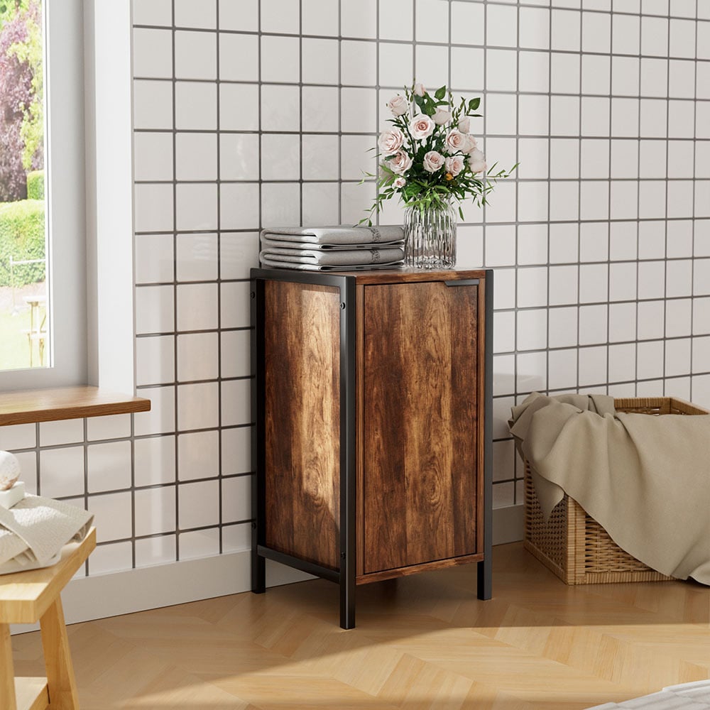H&O Direct Single Magnetic Door Bathroom Storage Cabinet Image 5