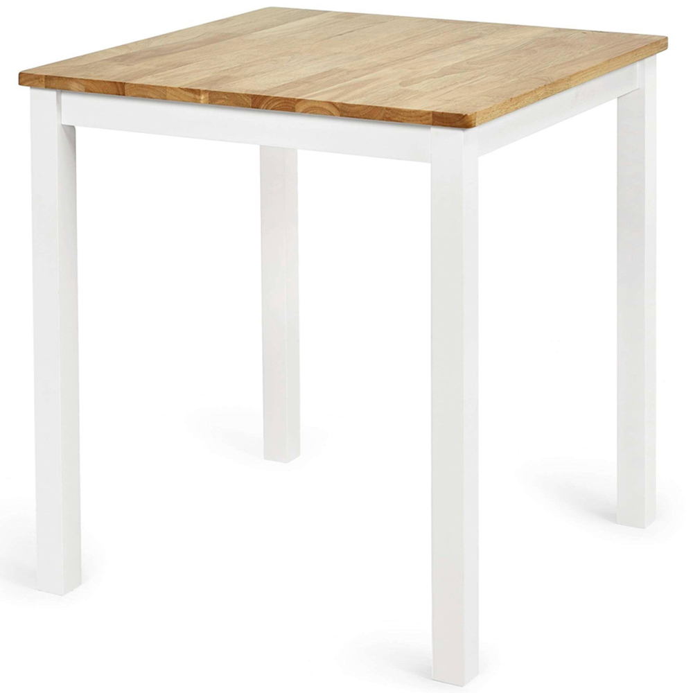 Julian Bowen Linwood 2 Seater White and Oak Dining Table Image 2