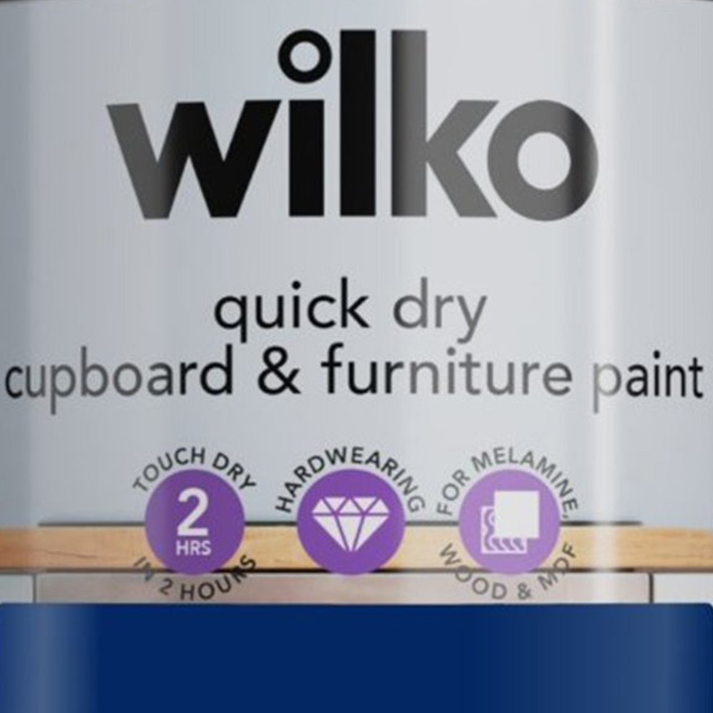 Wilko Quick Dry Dark Blue Furniture Paint 750ml Image 3