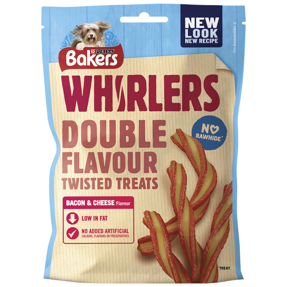 Bakers Whirlers Dog Treat Bacon and Cheese 130g Image 3