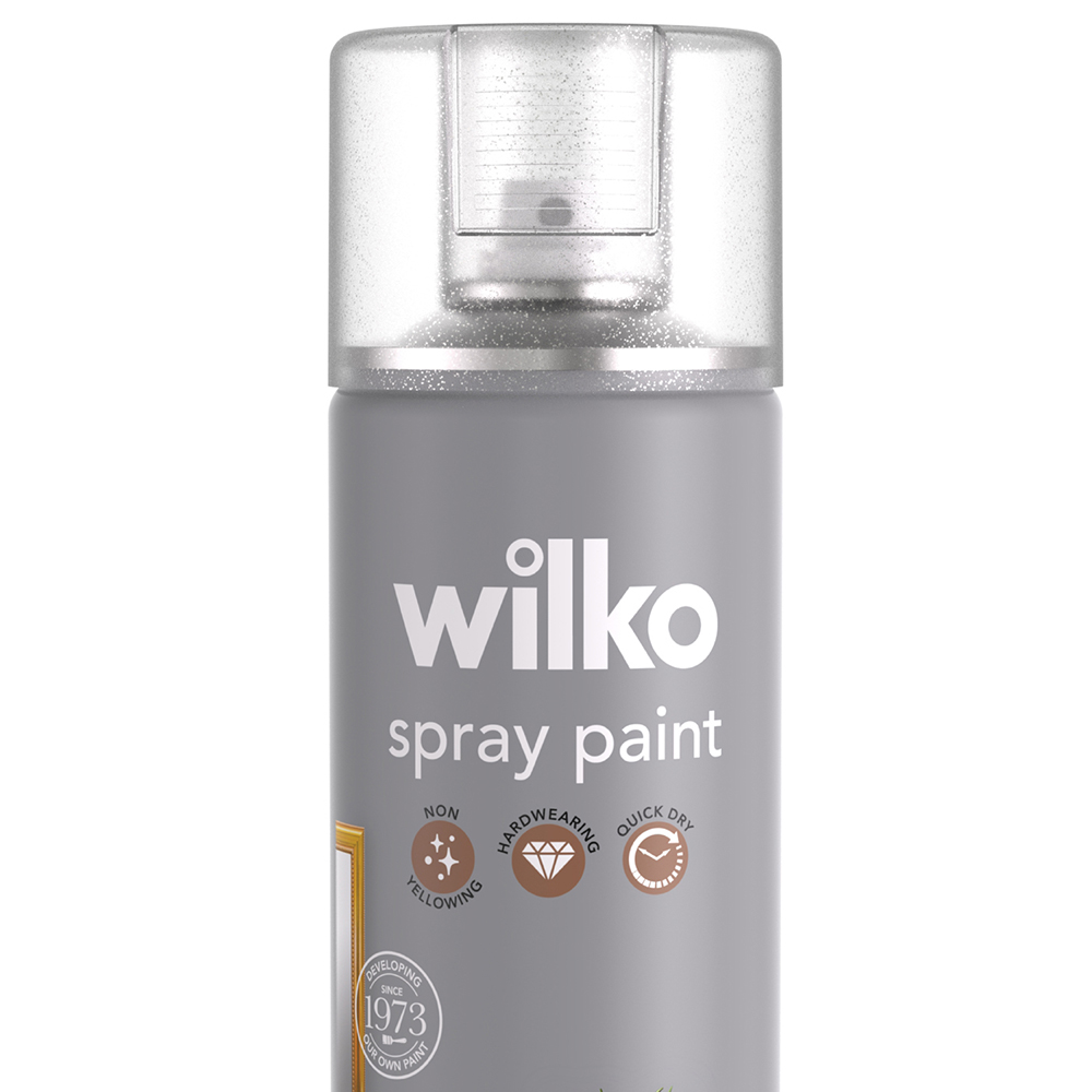 Wilko Gold Glitter Spray Paint 400ml Image 2
