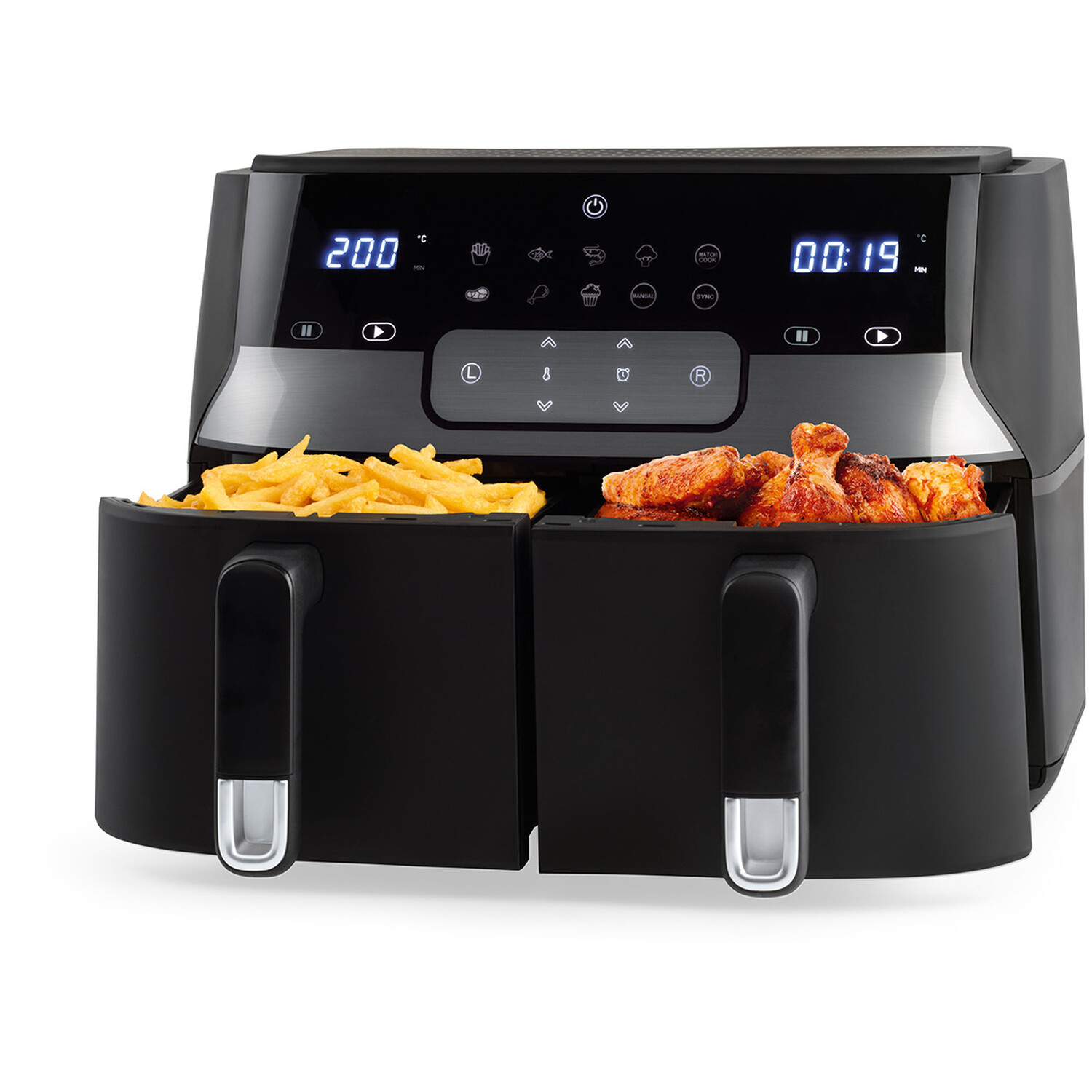 Salter Dual Air Fryer - Black Image 3