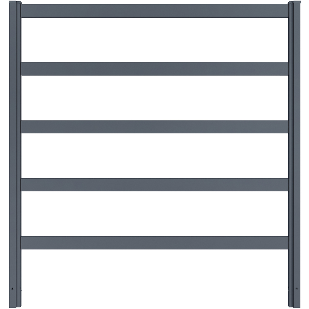 Trimetals 6.2 x 3.2ft Anthracite Raised Planter with Storage Cupboard and Trellis Image 4