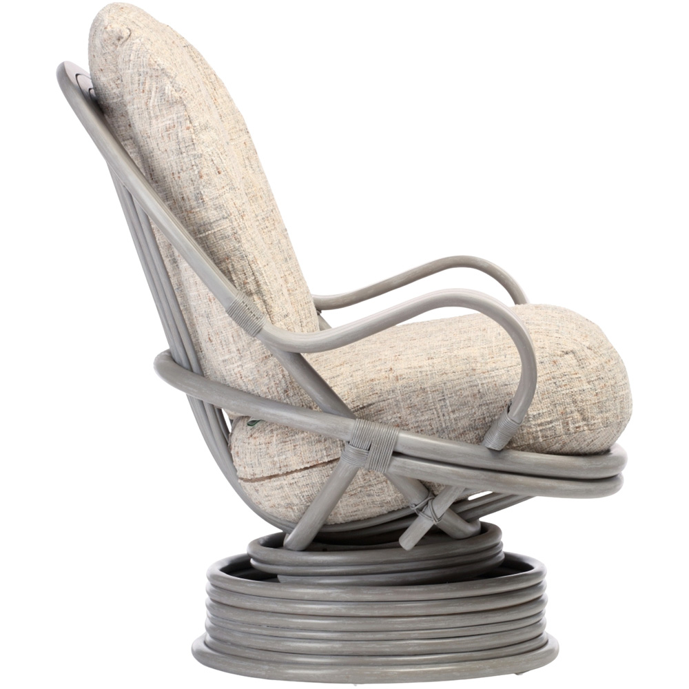 Desser Furniture Madrid Grey Natural Rattan Laminated Farrow Swivel Rocking Chair Image 4
