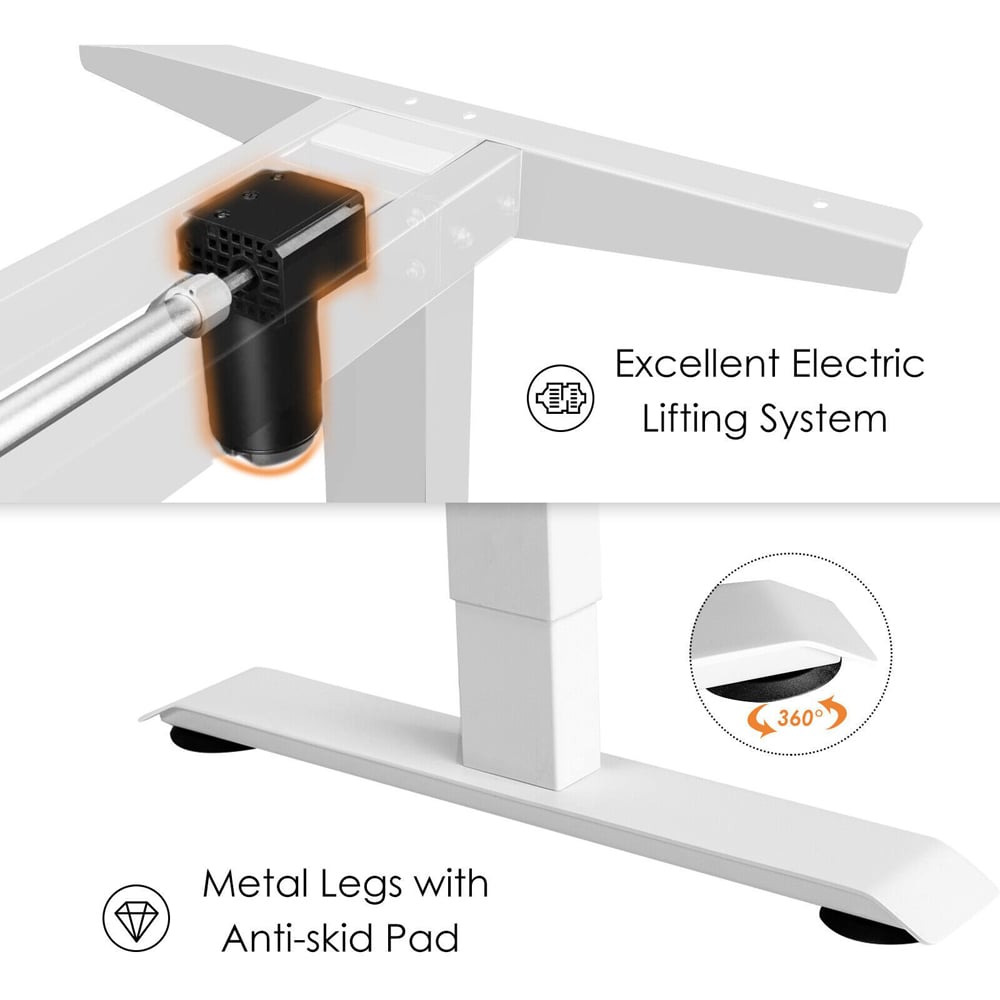 Costway Electric Height Adjustable Standing Desk Natural Image 6