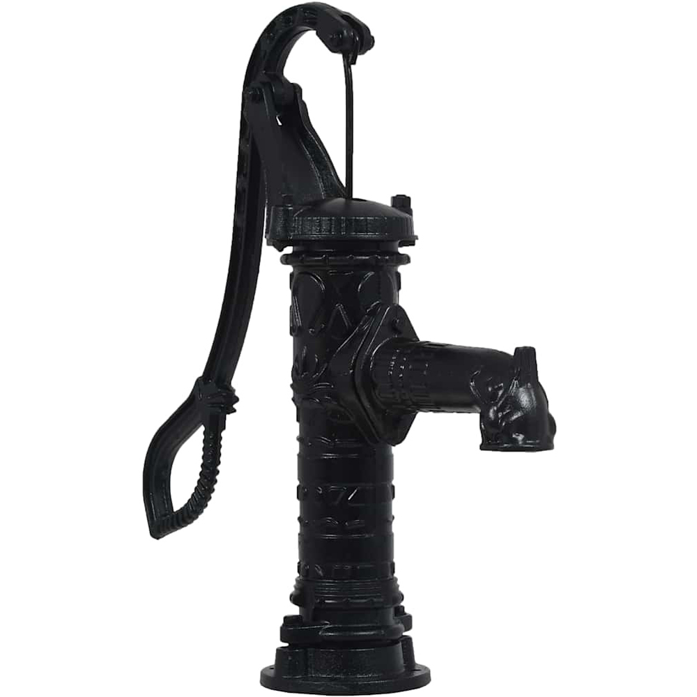 Walplus Black Cast Iron Hand-Operated Garden Water Pump with Stand Image 2